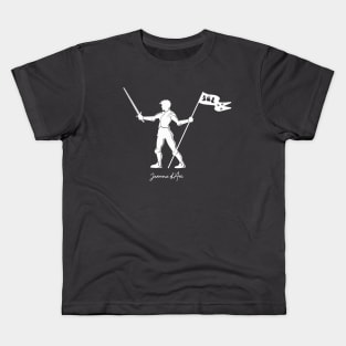 Jeanne d'Arc white silhouette Kids T-Shirt